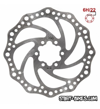 160 mm 6-Bolt Bicycle Brake Disc Rotor